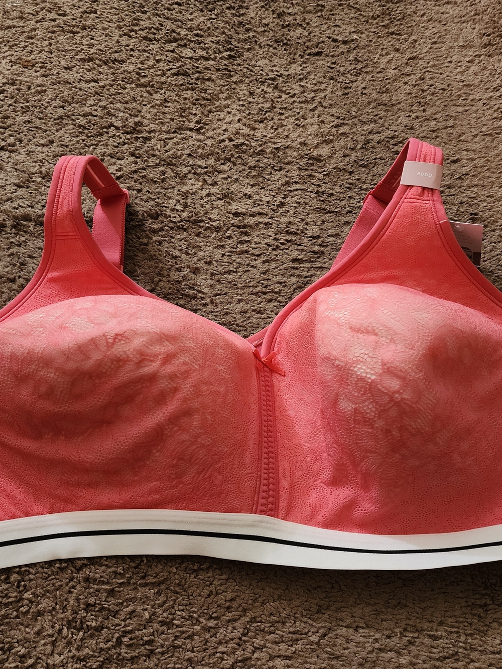 Cacique Coral Lace Wireless Bra